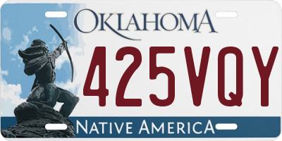 OK license plate 425VQY