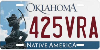 OK license plate 425VRA