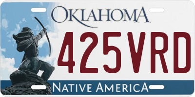 OK license plate 425VRD