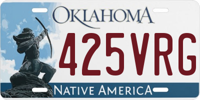 OK license plate 425VRG