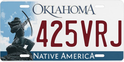 OK license plate 425VRJ