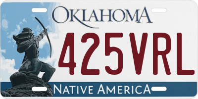 OK license plate 425VRL