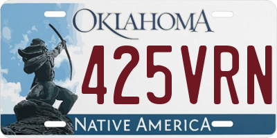 OK license plate 425VRN