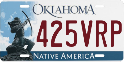 OK license plate 425VRP