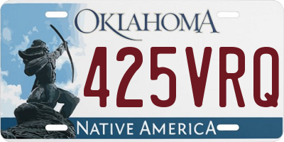 OK license plate 425VRQ