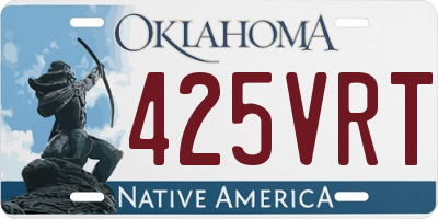 OK license plate 425VRT
