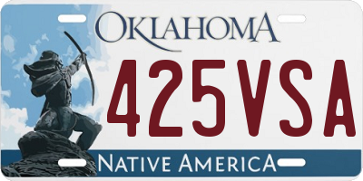 OK license plate 425VSA