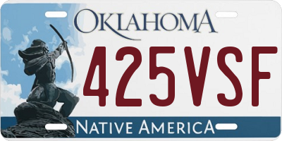 OK license plate 425VSF
