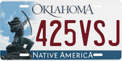 OK license plate 425VSJ