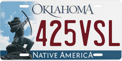 OK license plate 425VSL