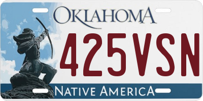 OK license plate 425VSN
