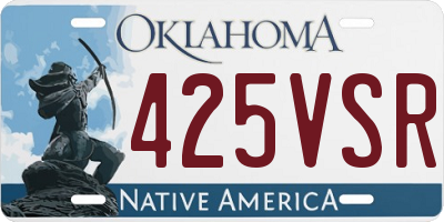 OK license plate 425VSR