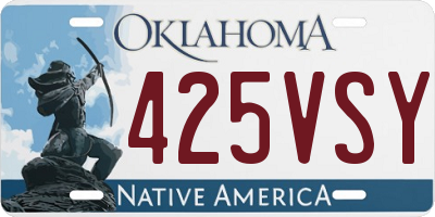 OK license plate 425VSY