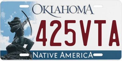 OK license plate 425VTA