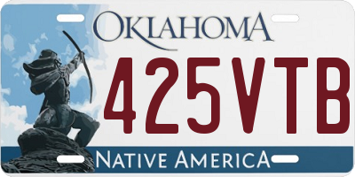 OK license plate 425VTB