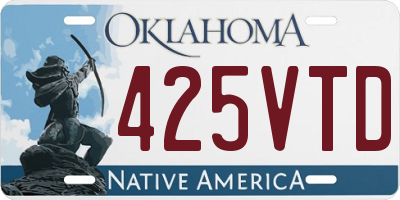 OK license plate 425VTD