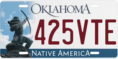 OK license plate 425VTE
