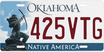 OK license plate 425VTG