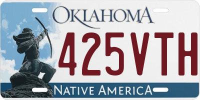 OK license plate 425VTH