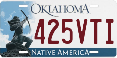 OK license plate 425VTI