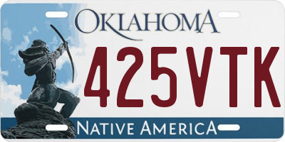 OK license plate 425VTK