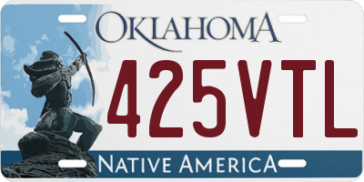 OK license plate 425VTL