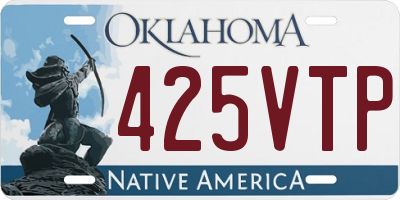 OK license plate 425VTP