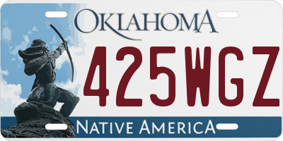 OK license plate 425WGZ