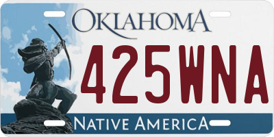 OK license plate 425WNA