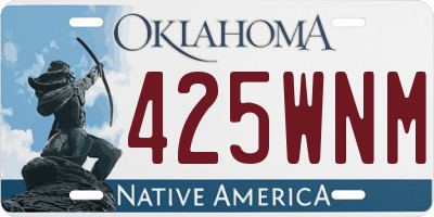 OK license plate 425WNM
