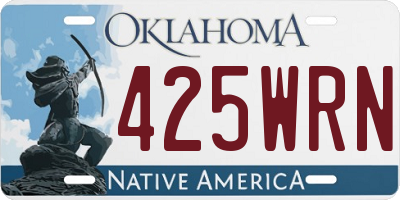 OK license plate 425WRN