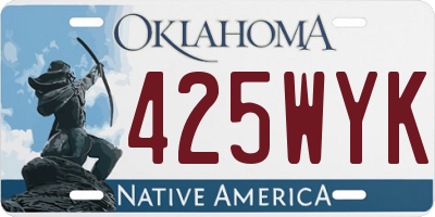 OK license plate 425WYK