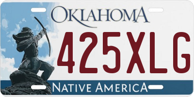 OK license plate 425XLG