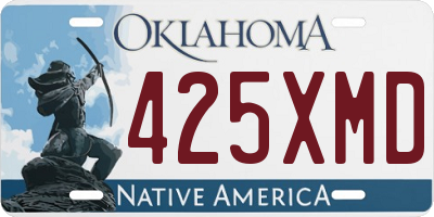 OK license plate 425XMD