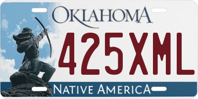 OK license plate 425XML