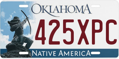 OK license plate 425XPC
