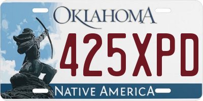 OK license plate 425XPD