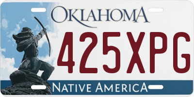 OK license plate 425XPG