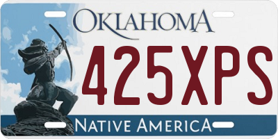 OK license plate 425XPS