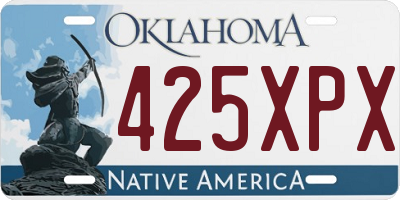 OK license plate 425XPX