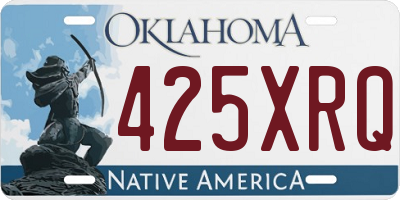 OK license plate 425XRQ