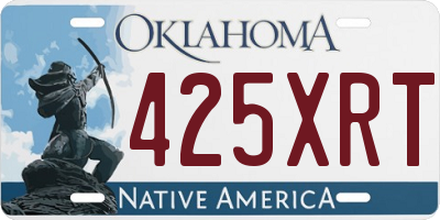 OK license plate 425XRT
