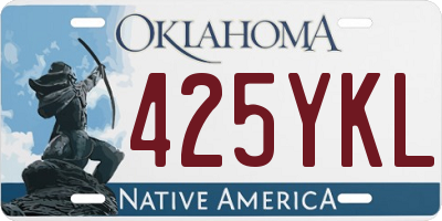 OK license plate 425YKL