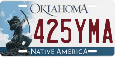 OK license plate 425YMA