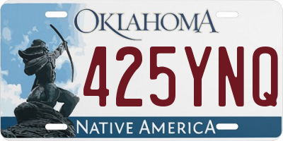 OK license plate 425YNQ