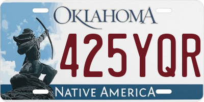 OK license plate 425YQR