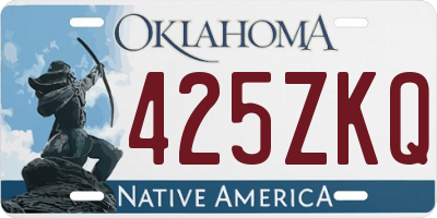 OK license plate 425ZKQ