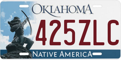 OK license plate 425ZLC