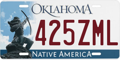 OK license plate 425ZML