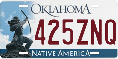 OK license plate 425ZNQ
